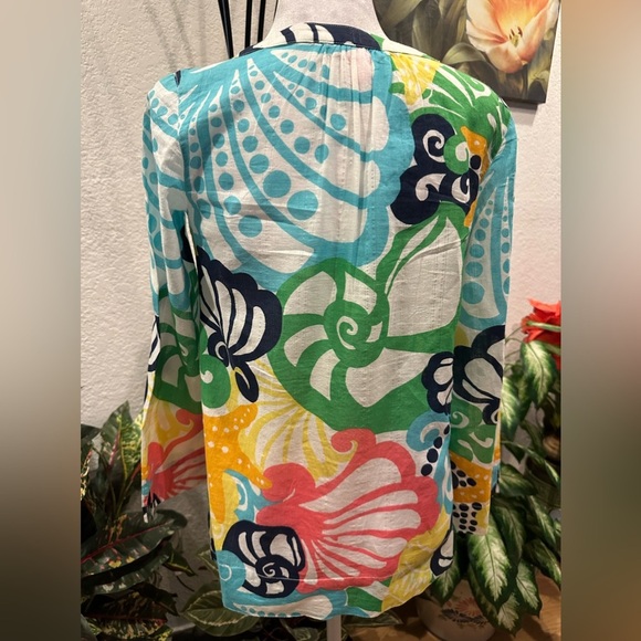 Lilly Pulitzer multicolor longsleeve blouse size XS - Picture 7 of 11